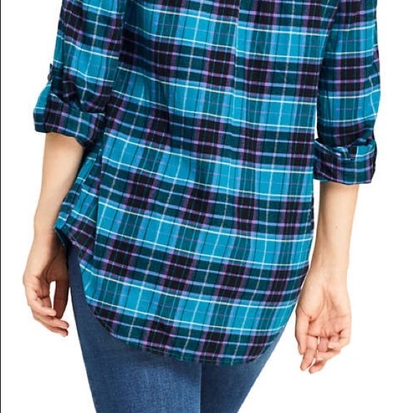 Lands End women's flannel size 8 - Picture 3 of 3